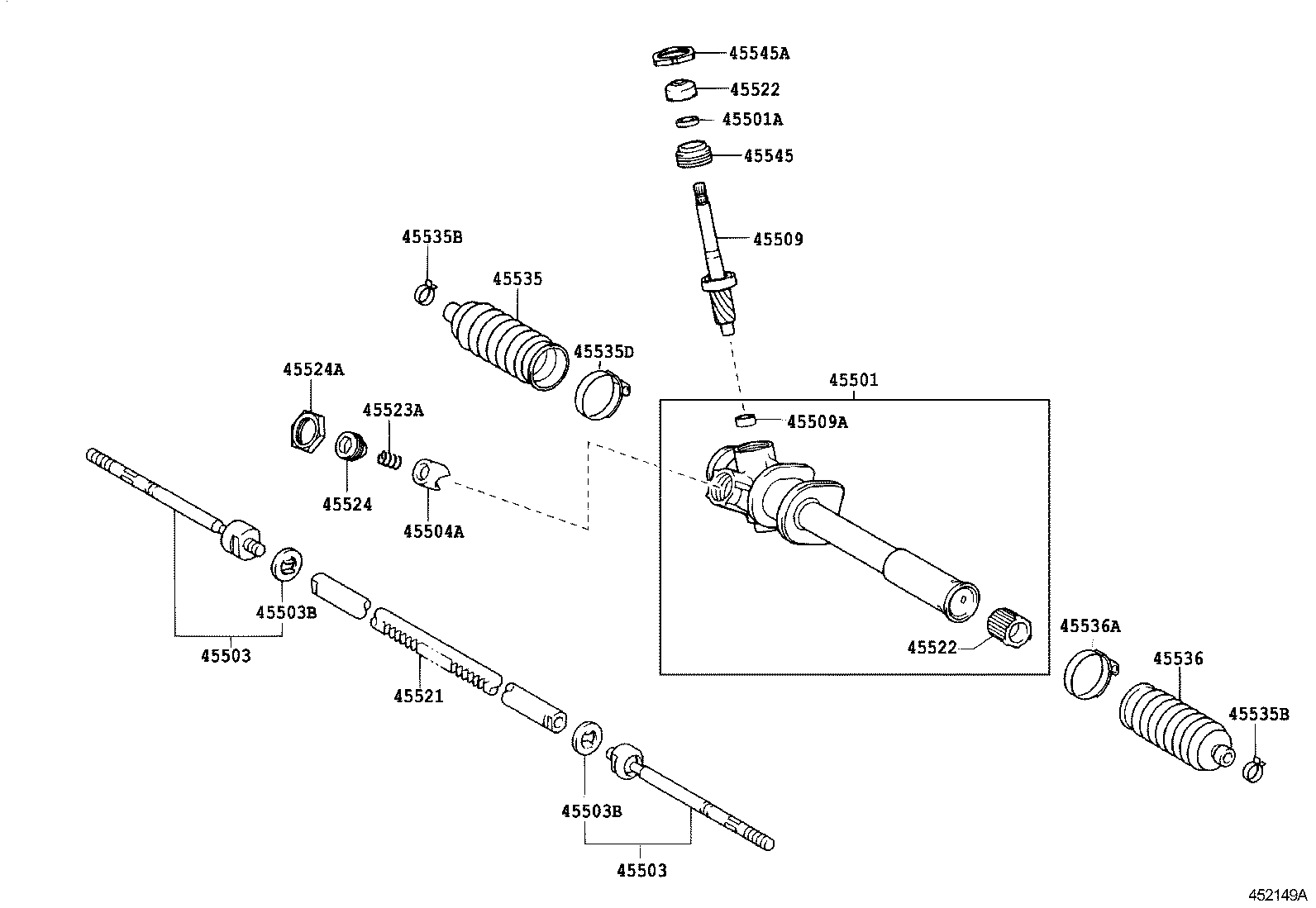 45046-09110 END SUB-ASSY, TIE ROD, RH product image