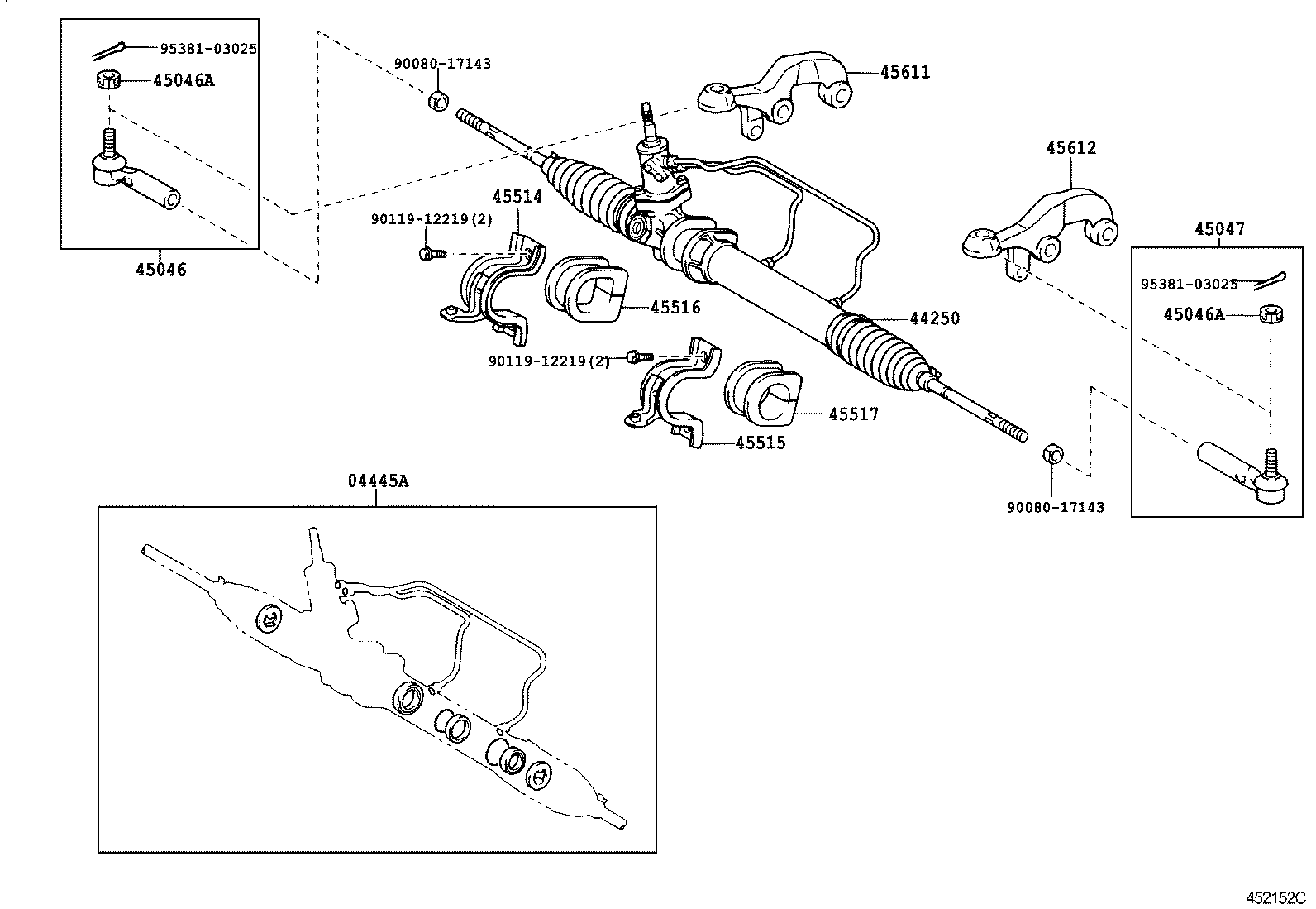 45046-09110 END SUB-ASSY, TIE ROD, RH product image