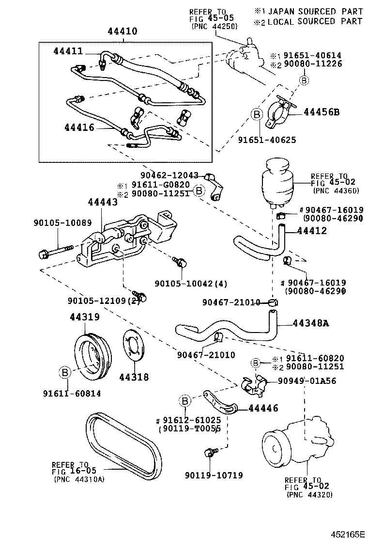 44348-38030 HOSE, OIL RESERVOIR TO PUMP, NO.1 product image
