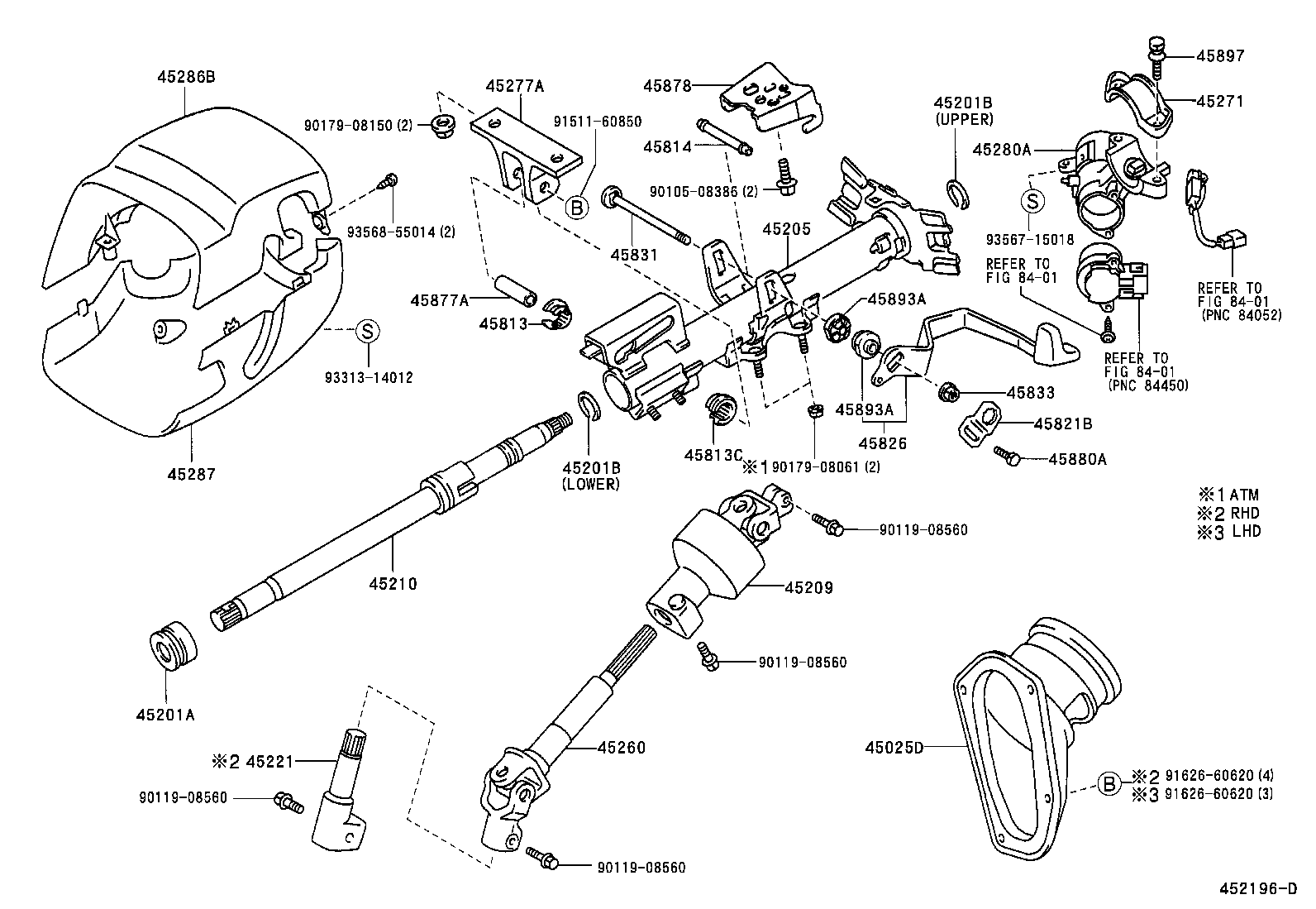 45205-28200 TUBE SUB-ASSY, STEERING COLUMN product image