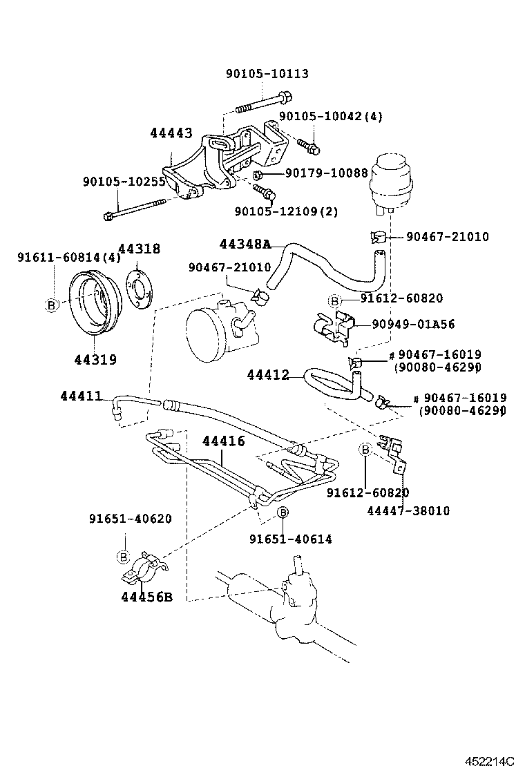 44348-38030 HOSE, OIL RESERVOIR TO PUMP, NO.1 product image
