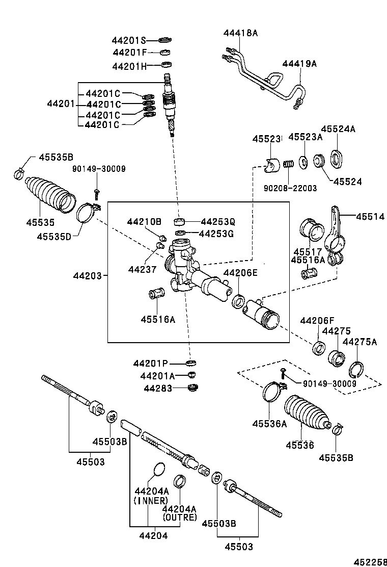 45047-49025 END SUB-ASSY, TIE ROD, LH product image