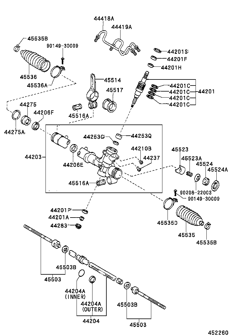 45047-49025 END SUB-ASSY, TIE ROD, LH product image