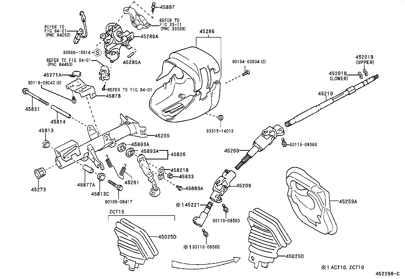 45205-63010 TUBE SUB-ASSY, STEERING COLUMN product image