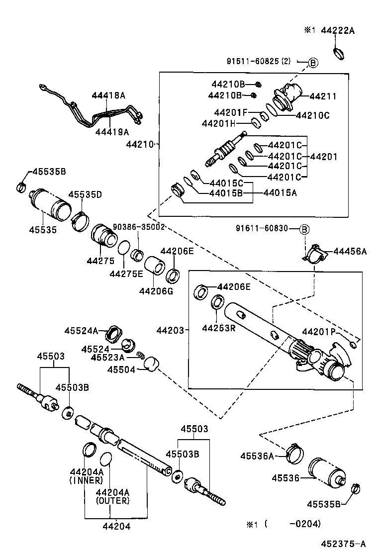 44110-60202 GEAR ASSY, POWER STEERING product image