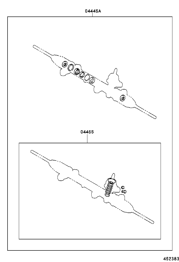 04445-02050 GASKET KIT, POWER STEERING GEAR(FOR RACK & PINION) product image