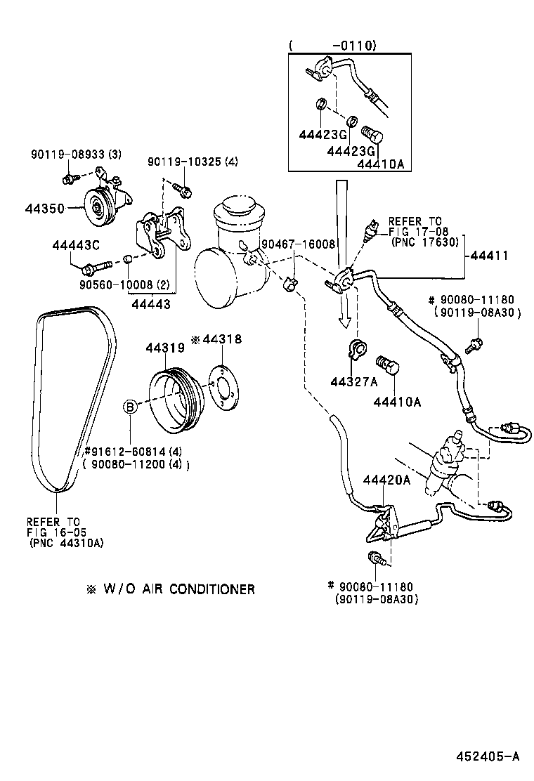 44406-04010 TUBE, RETURN(FOR STEERING GEAR OUTLET) product image