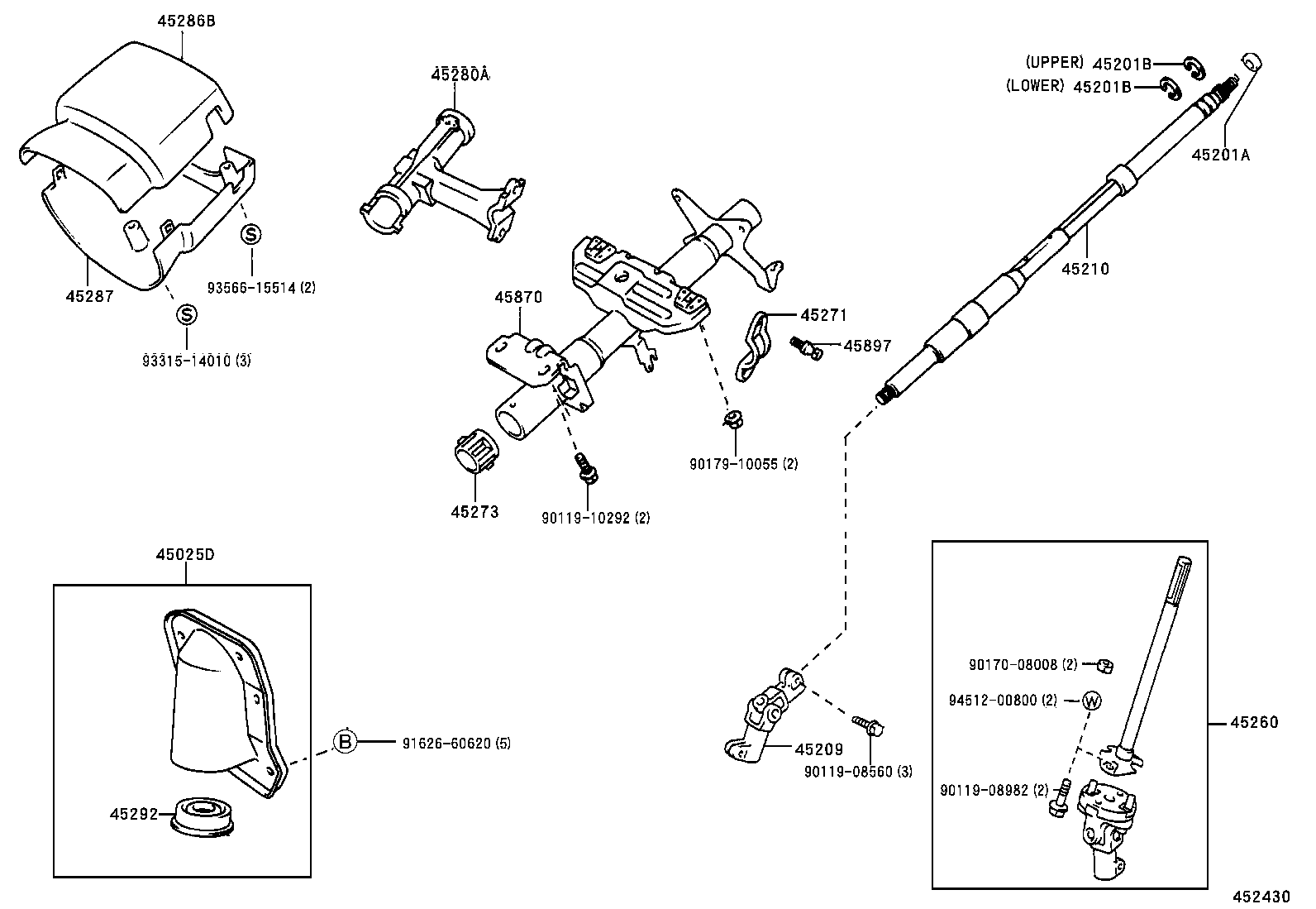 45025-04030 COVER SUB-ASSY, STEERING COLUMN HOLE, NO.1 product image