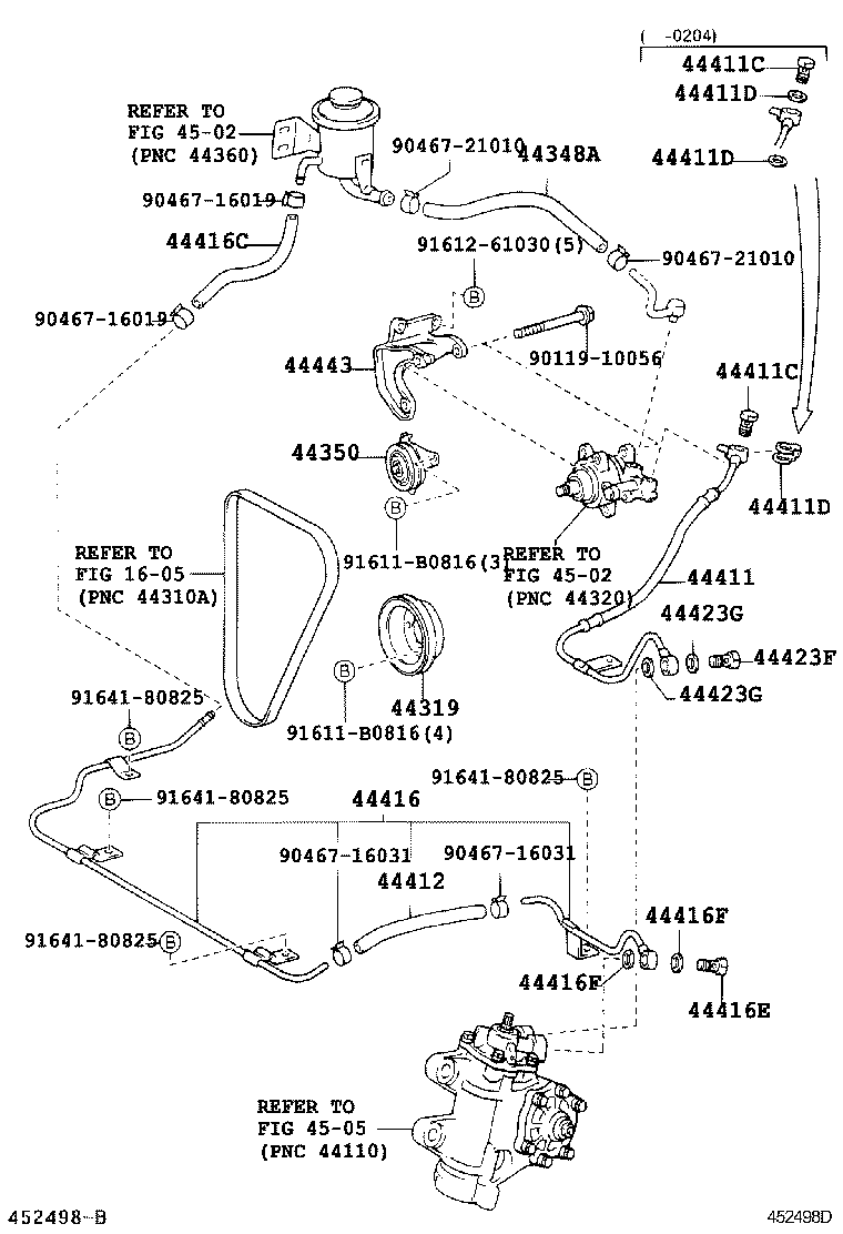 44348-36330 HOSE, OIL RESERVOIR TO PUMP, NO.1 product image