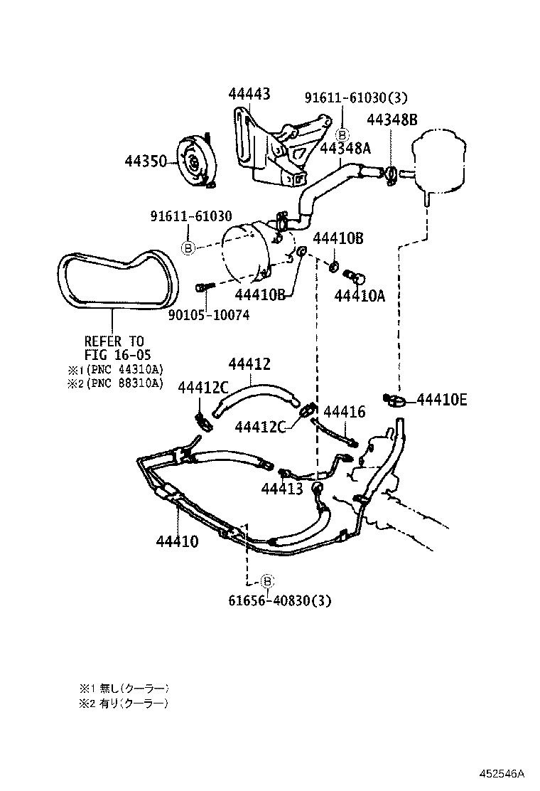 44348-12030 HOSE, OIL RESERVOIR TO PUMP, NO.1 product image