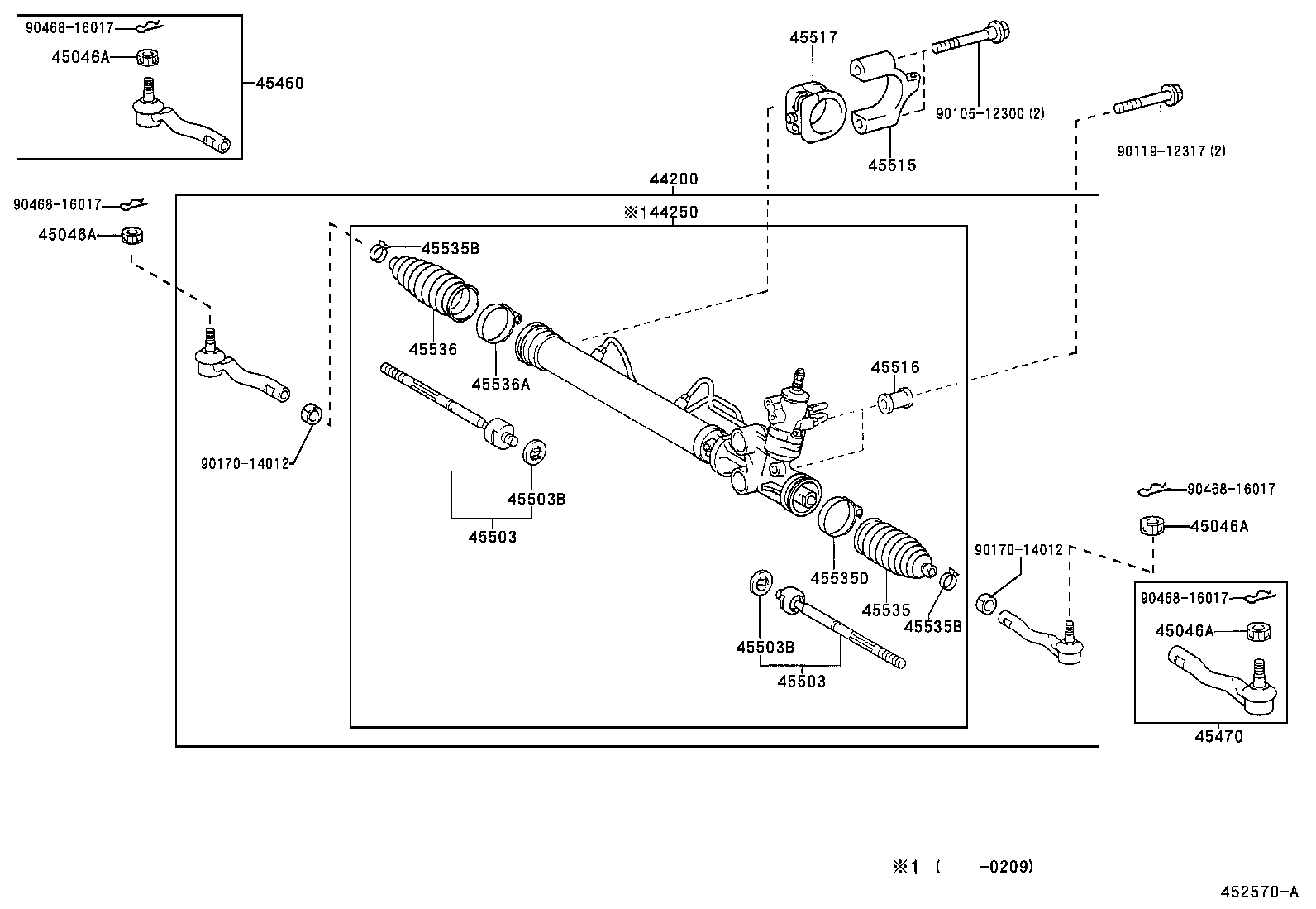 45470-59015 ROD ASSY, TIE, LH product image