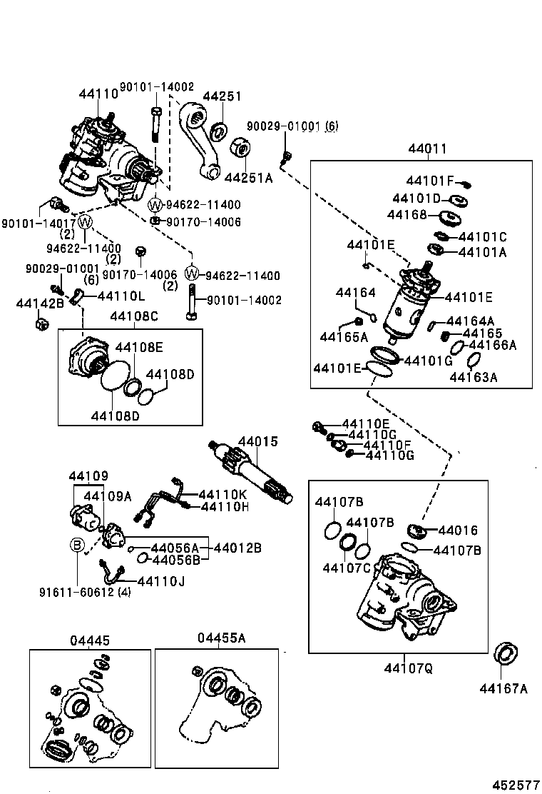 44110-36280 GEAR ASSY, POWER STEERING product image