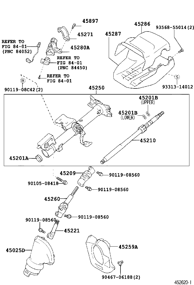 45259-02020 SHEET, COLUMN HOLE COVER SILENCER product image