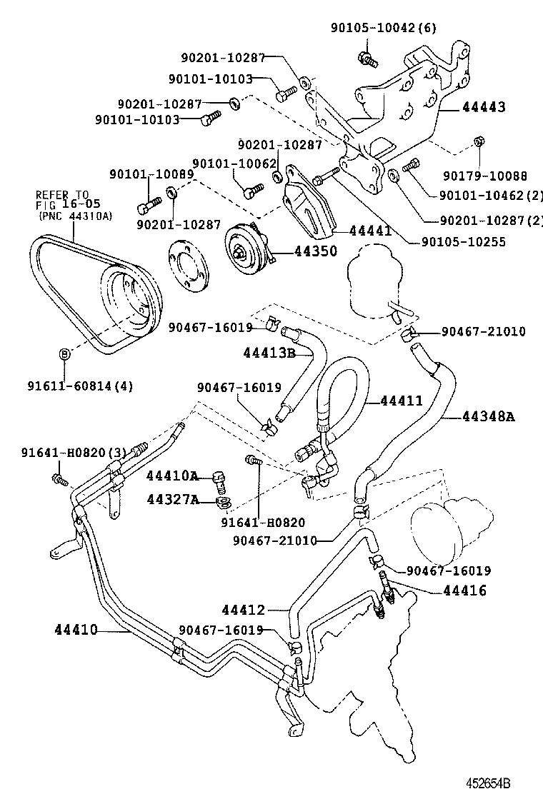 44348-35120 HOSE, OIL RESERVOIR TO PUMP, NO.1 product image