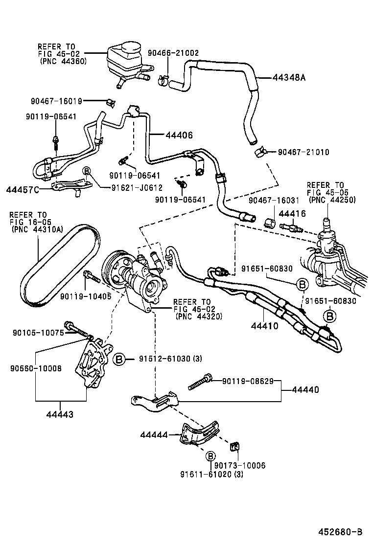 44348-44031 HOSE, OIL RESERVOIR TO PUMP, NO.1 product image