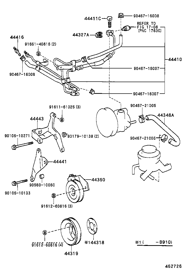 44348-26200 HOSE, OIL RESERVOIR TO PUMP, NO.2 product image