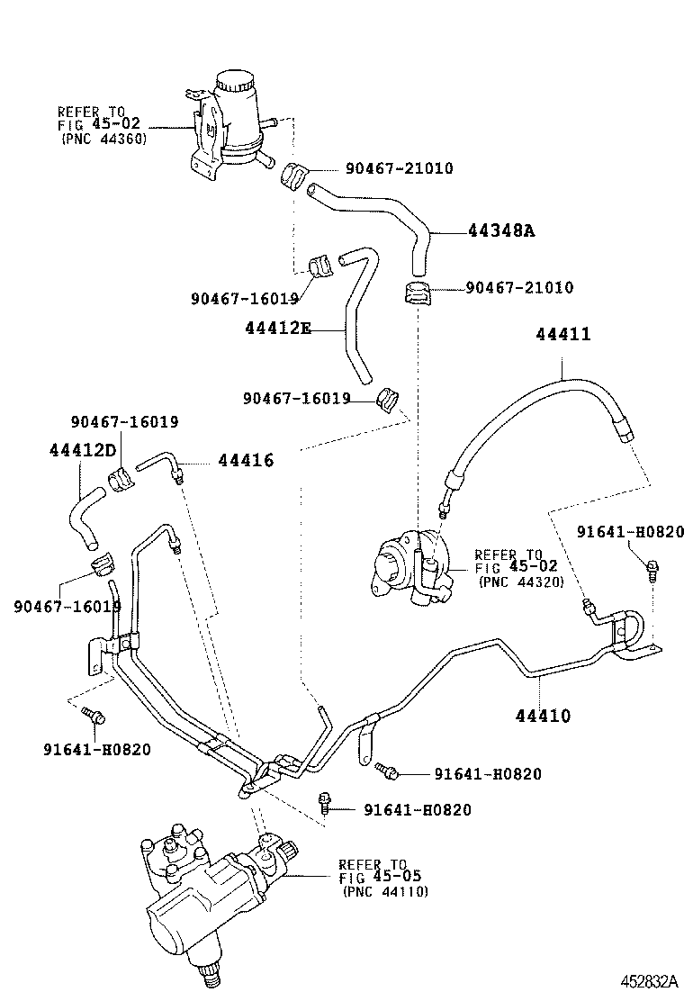 44348-35211 HOSE, OIL RESERVOIR TO PUMP, NO.1 product image