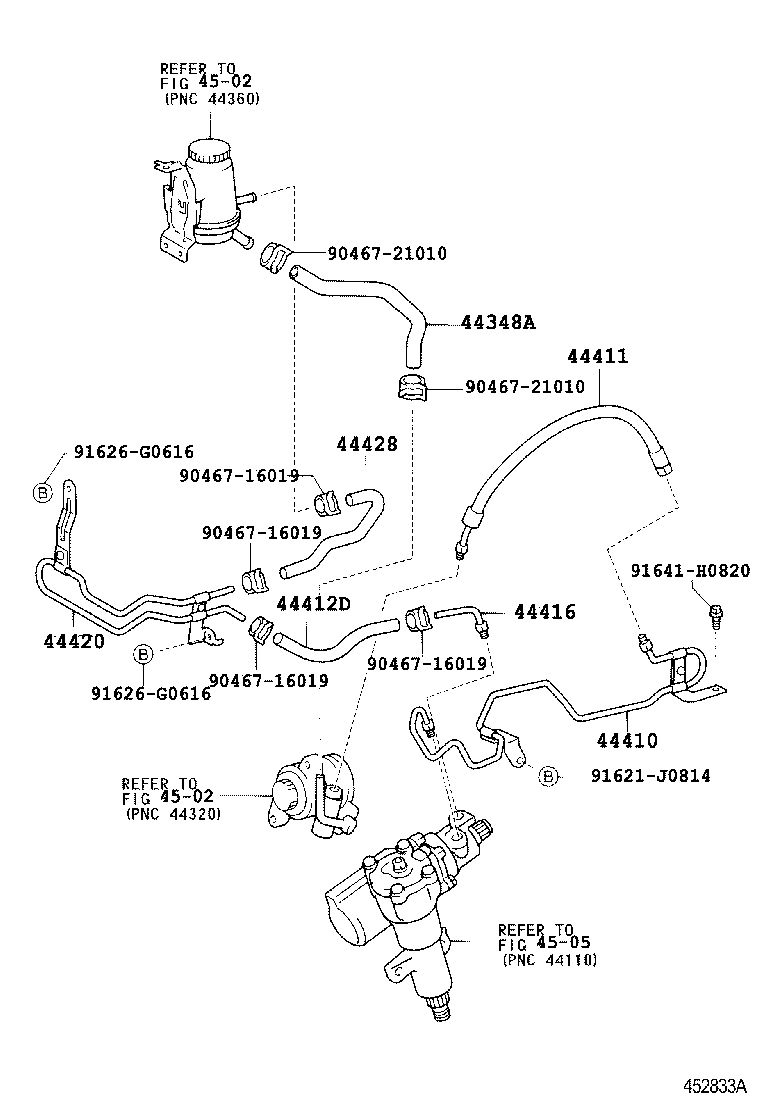 44348-35211 HOSE, OIL RESERVOIR TO PUMP, NO.1 product image