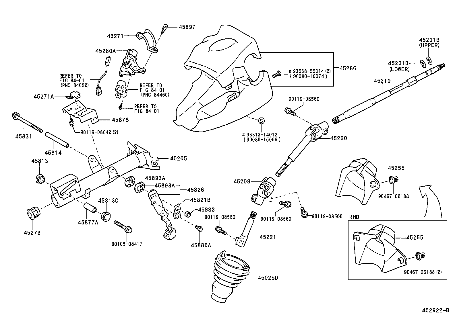 45271-16020 CLAMP, STEERING COLUMN, UPPER product image