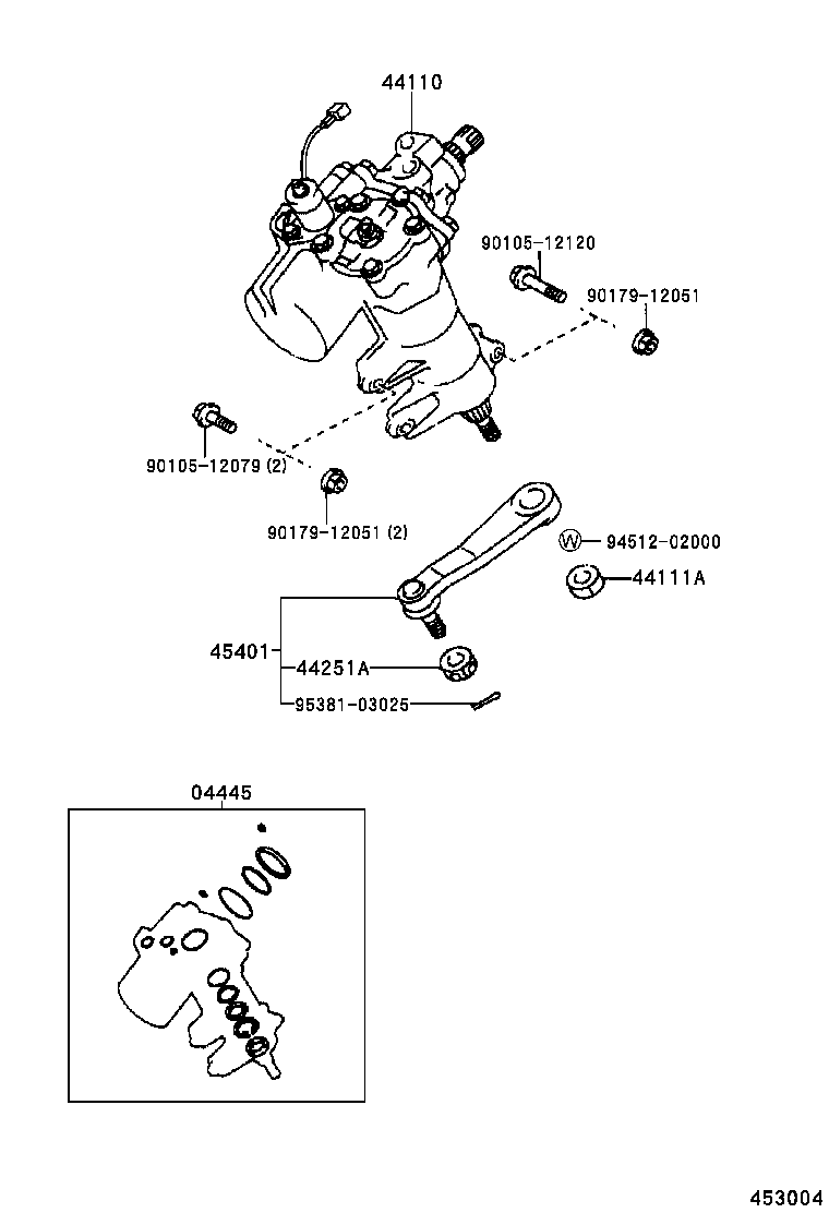 44110-30440 GEAR ASSY, POWER STEERING product image