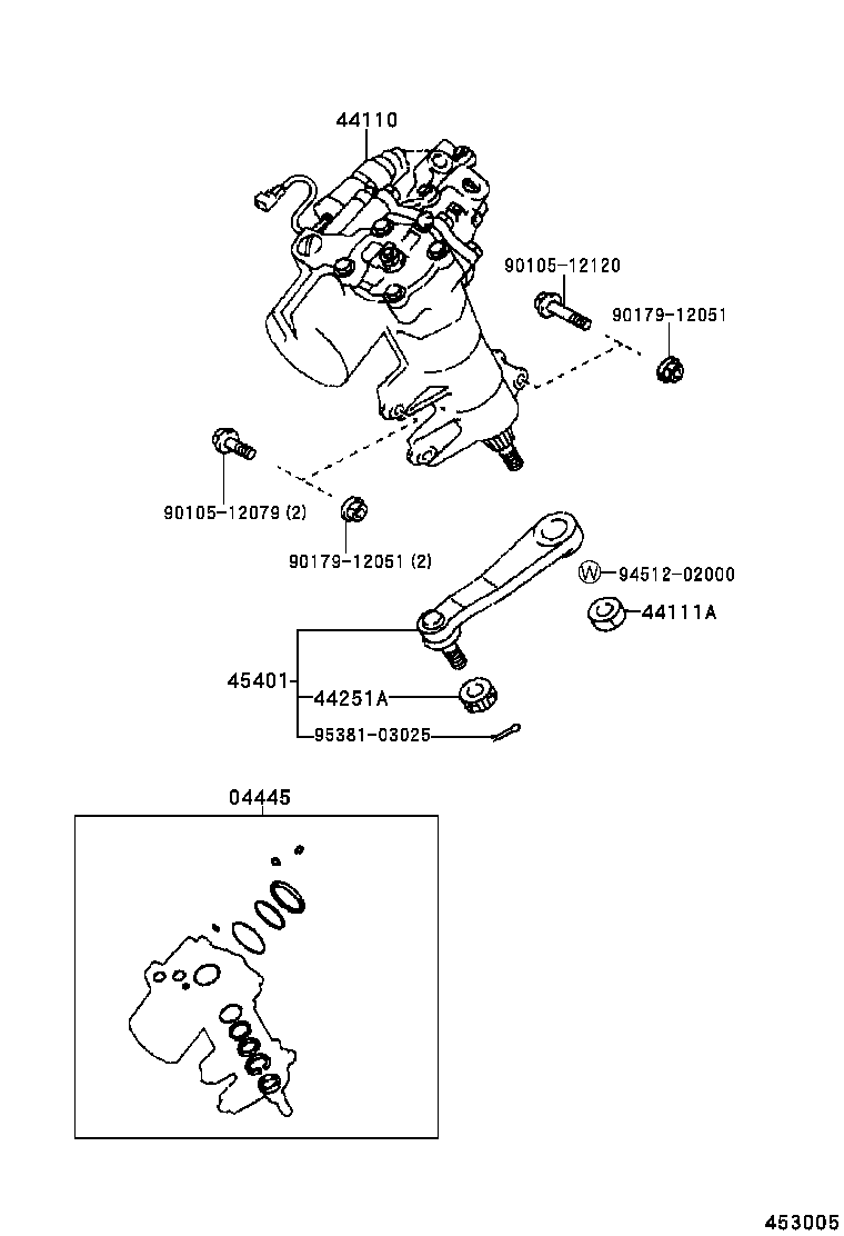 44110-30440 GEAR ASSY, POWER STEERING product image