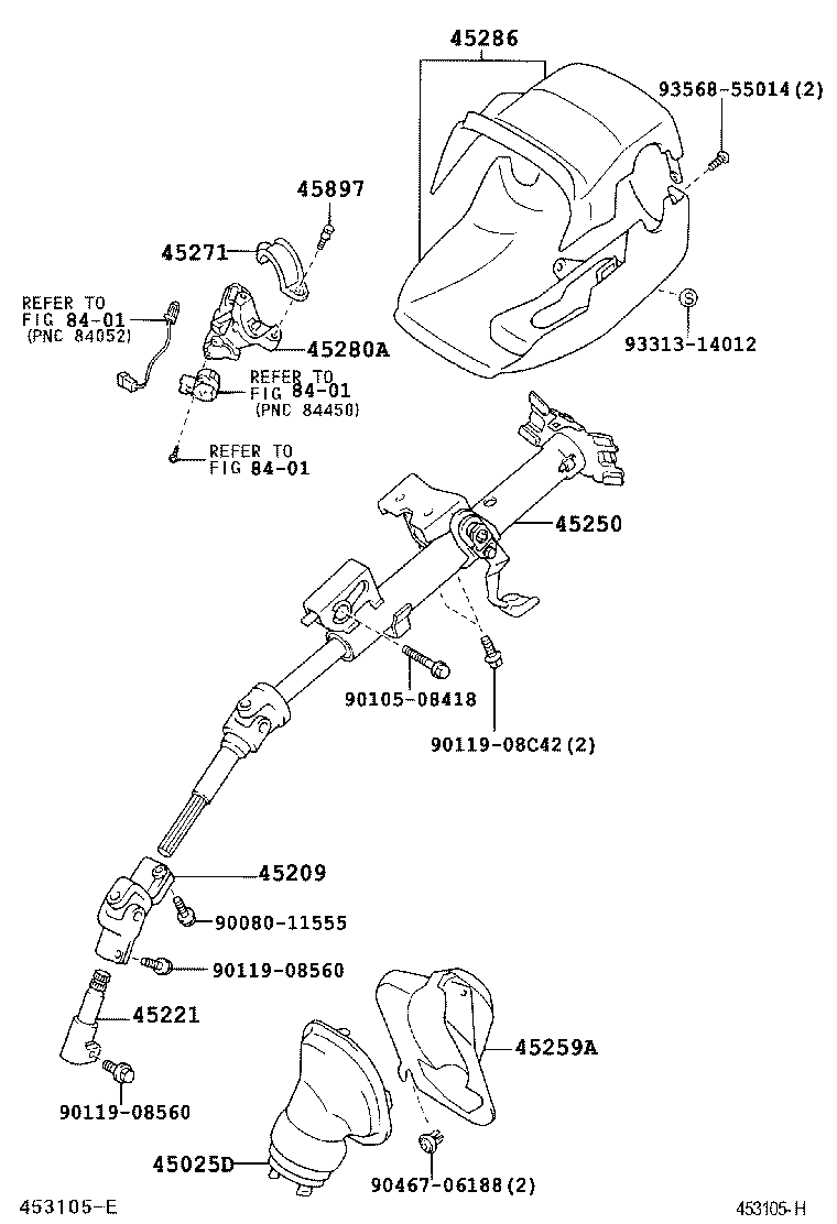 45025-02030 COVER SUB-ASSY, STEERING COLUMN HOLE, NO.1 product image