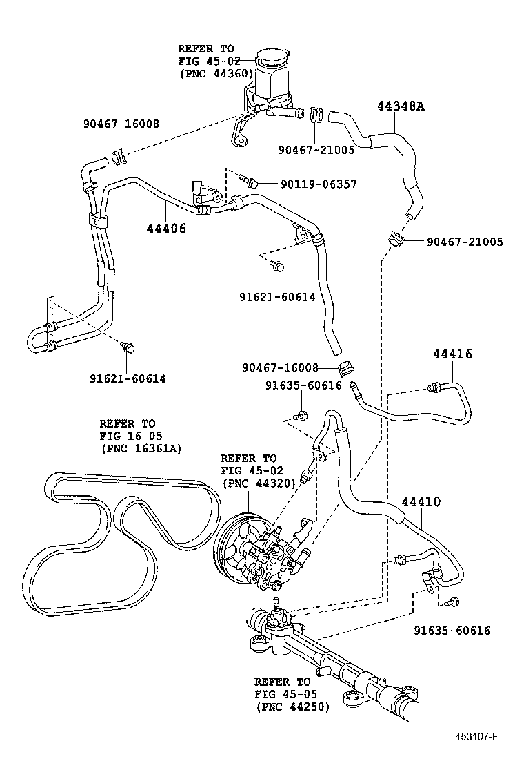 44348-02050 HOSE, OIL RESERVOIR TO PUMP, NO.1 product image