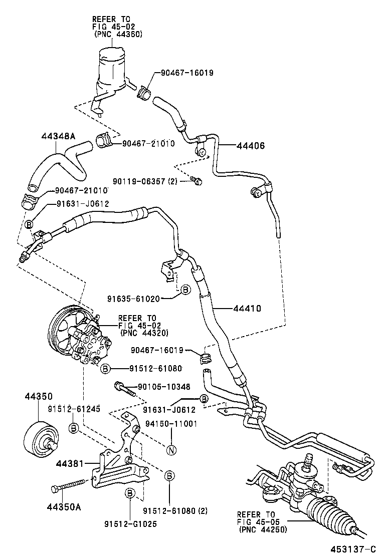44406-02090 TUBE SUB-ASSY, RETURN product image