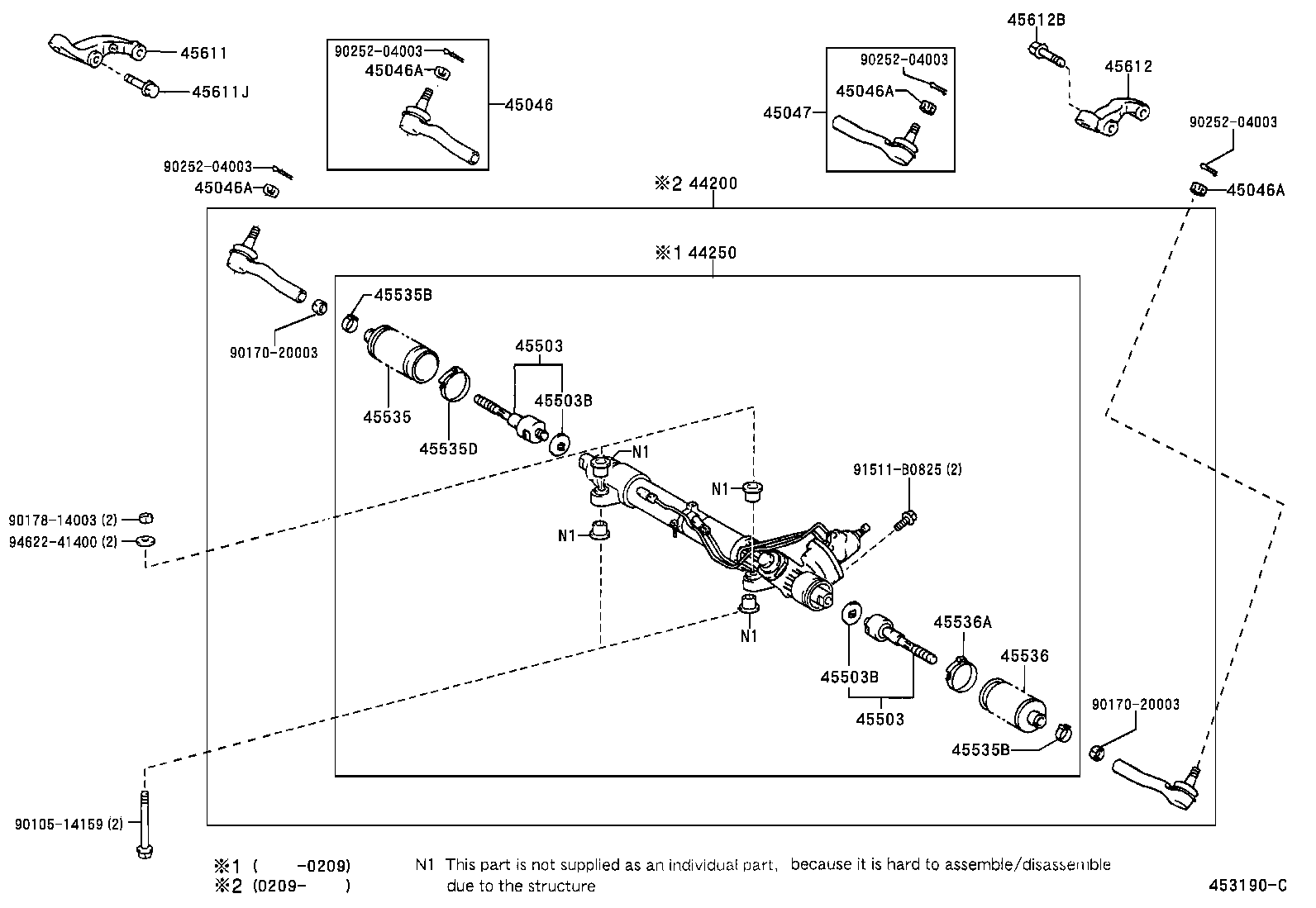 44110-60202 GEAR ASSY, POWER STEERING product image