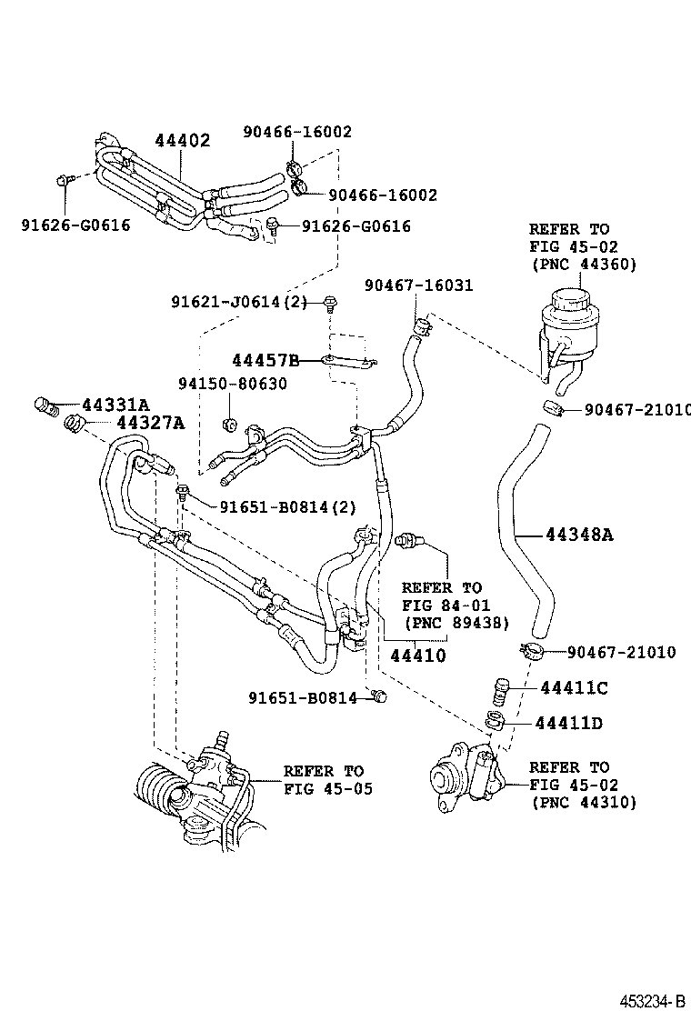 44348-60341 HOSE, OIL RESERVOIR TO PUMP, NO.1 product image
