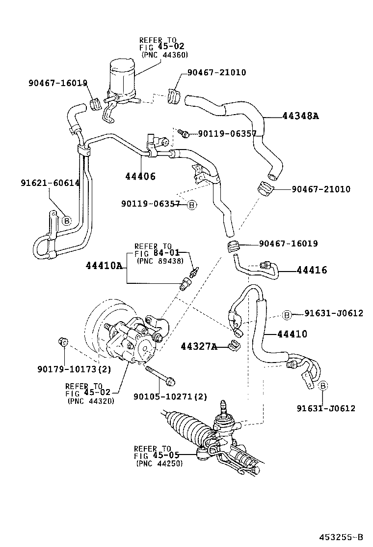 44348-02040 HOSE, OIL RESERVOIR TO PUMP, NO.1 product image