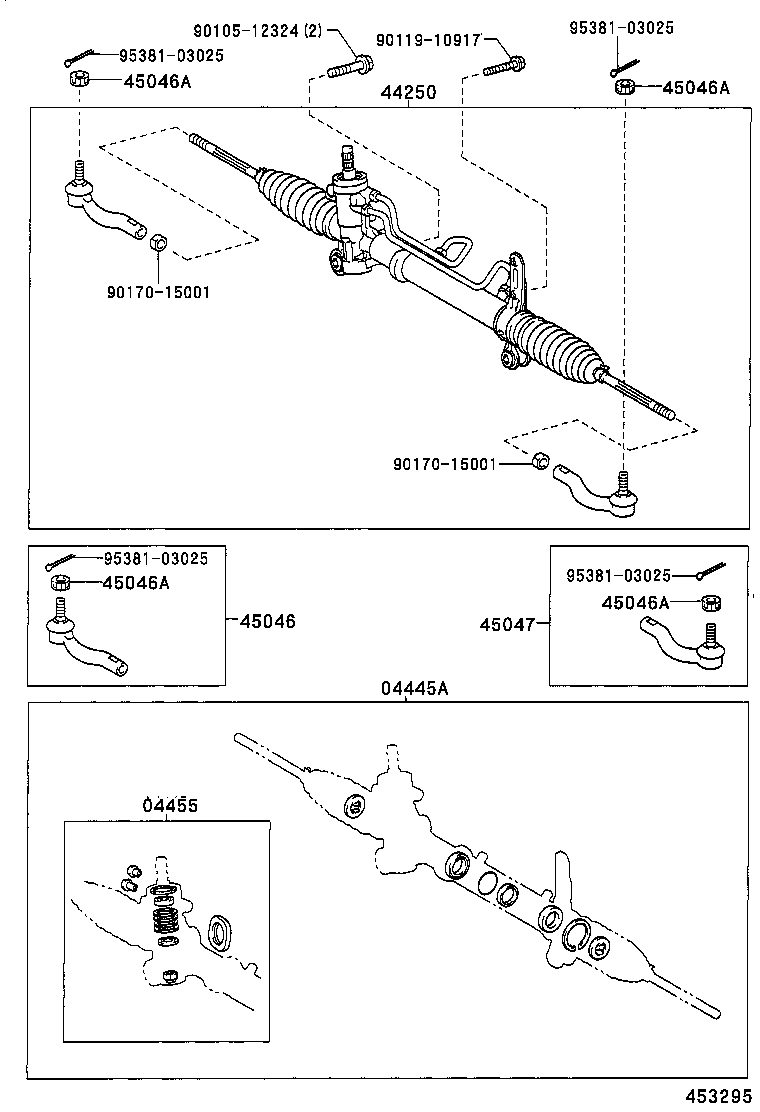 45047-49025 END SUB-ASSY, TIE ROD, LH product image