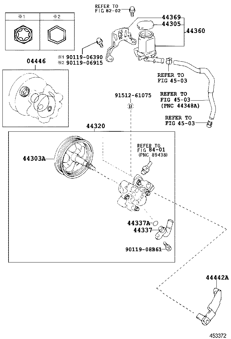 04446-02100 GASKET KIT, POWER STEERING PUMP product image