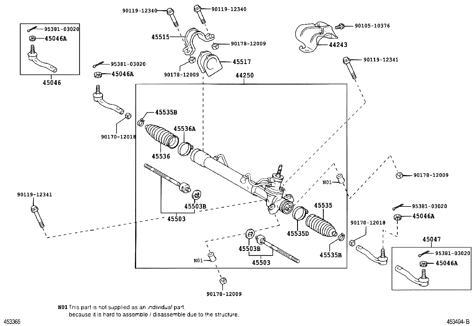 45510-52051 GEAR ASSY, STEERING product image