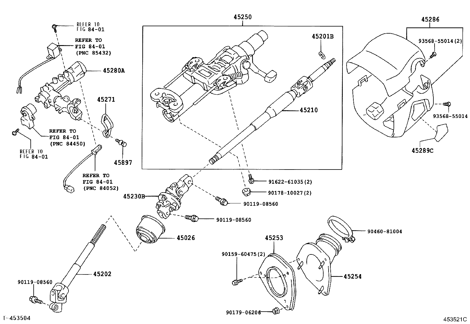 45253-48030 COVER, STEERING COLUMN HOLE product image