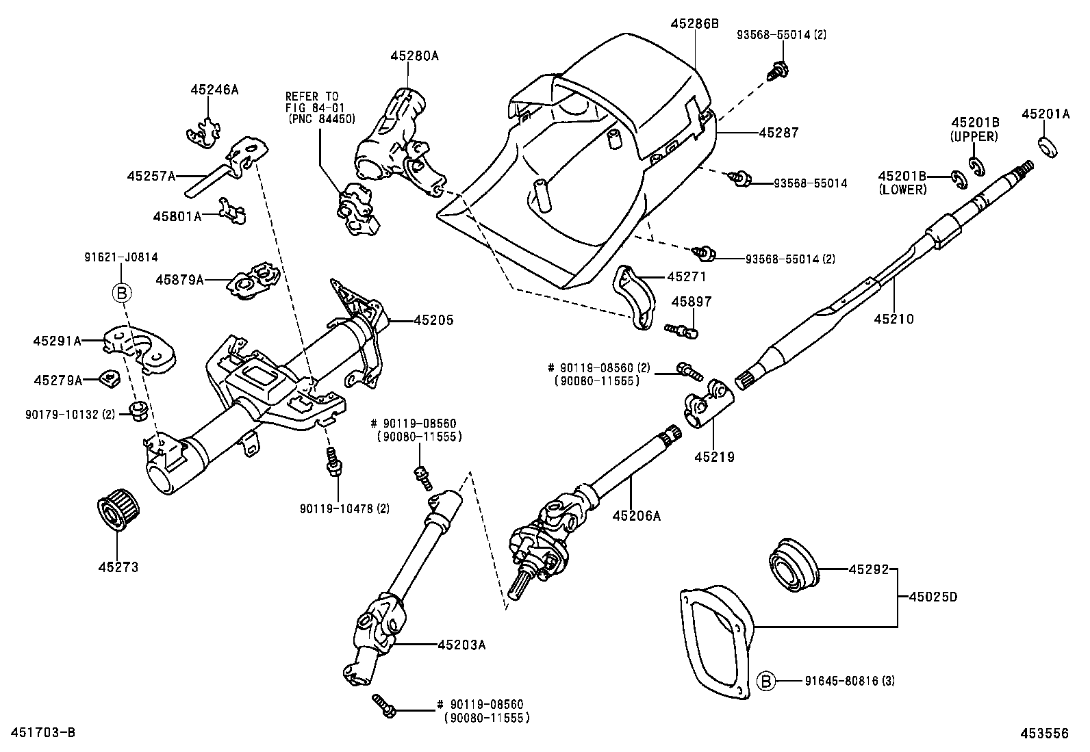 45205-0B030 TUBE SUB-ASSY, STEERING COLUMN product image