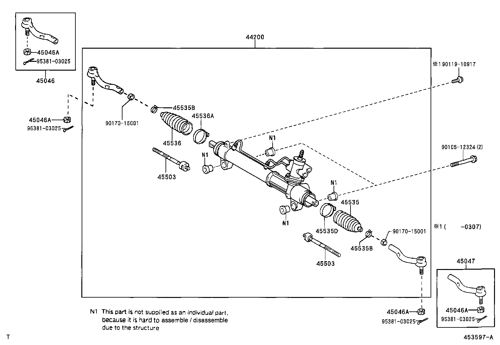 45047-49025 END SUB-ASSY, TIE ROD, LH product image