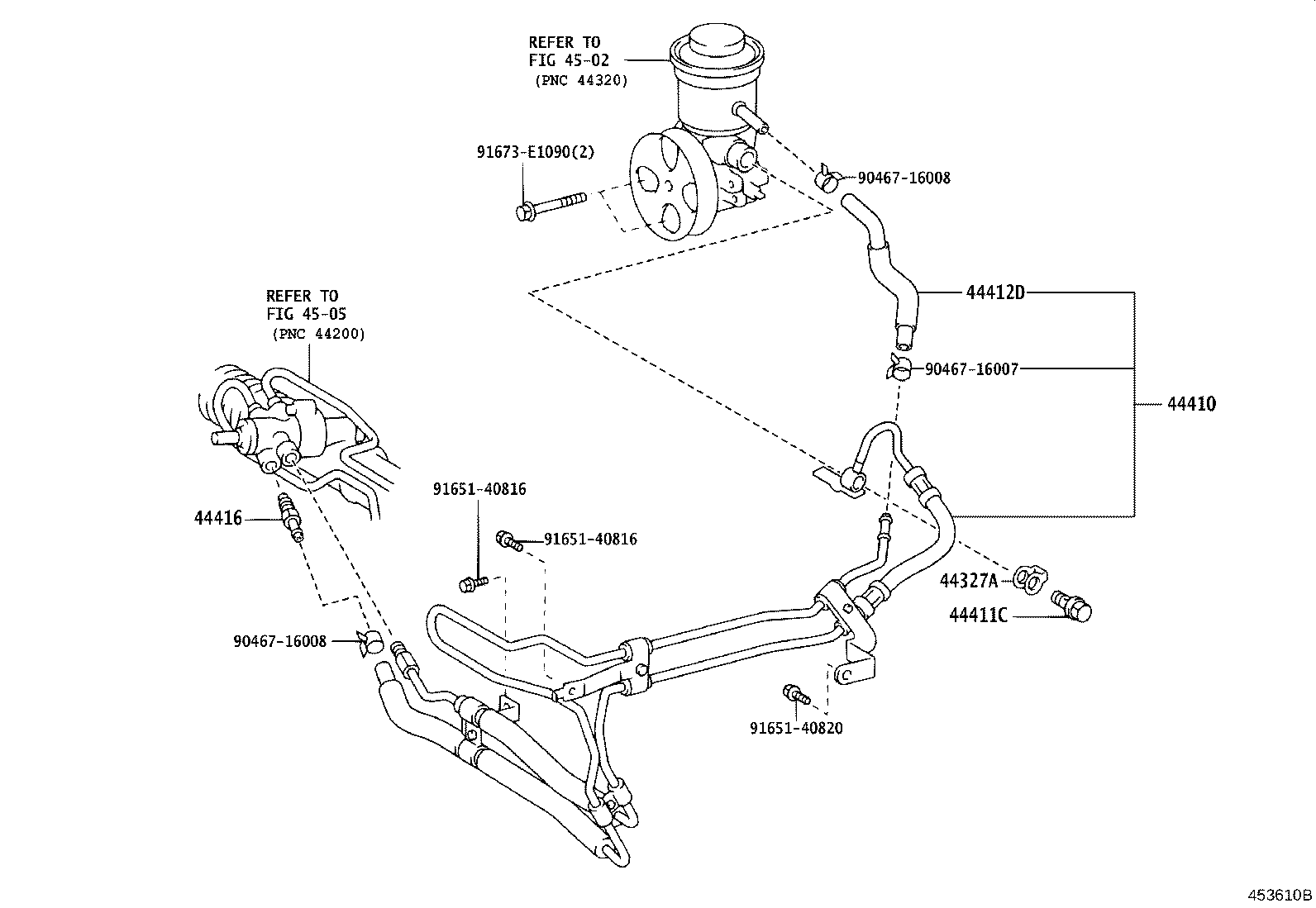 44348-26200 HOSE, OIL RESERVOIR TO PUMP, NO.2 product image