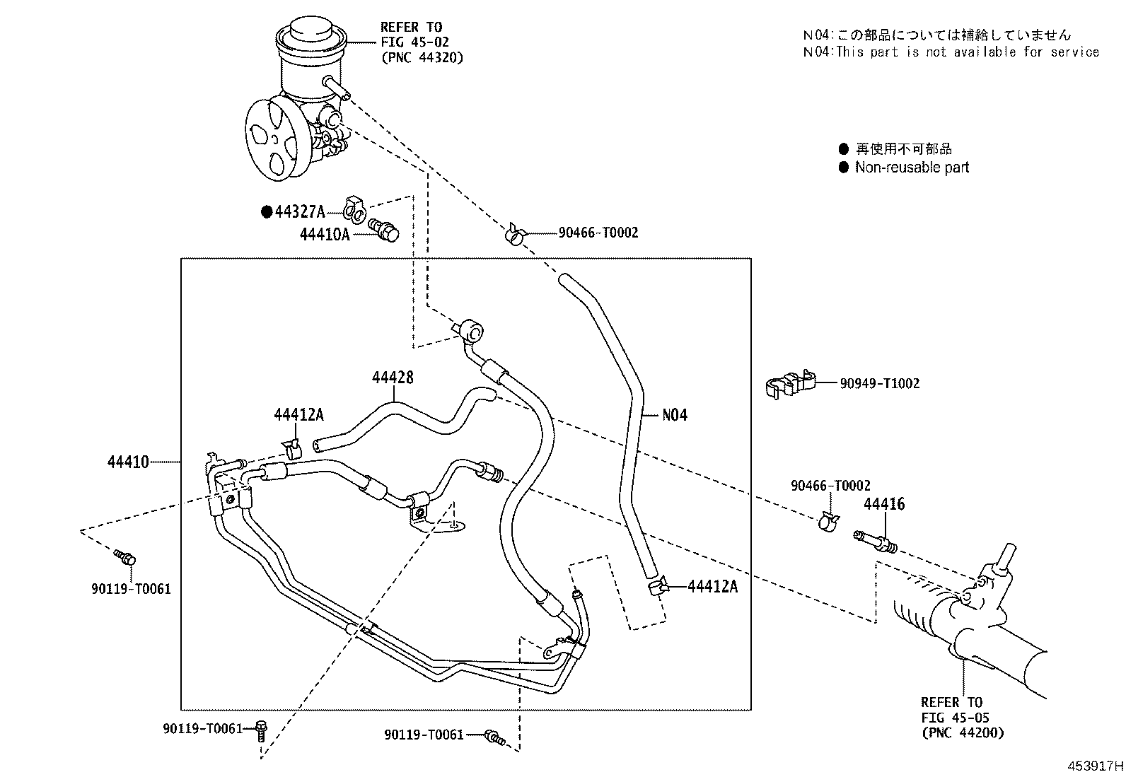 44406-0K080 TUBE SUB-ASSY, RETURN product image