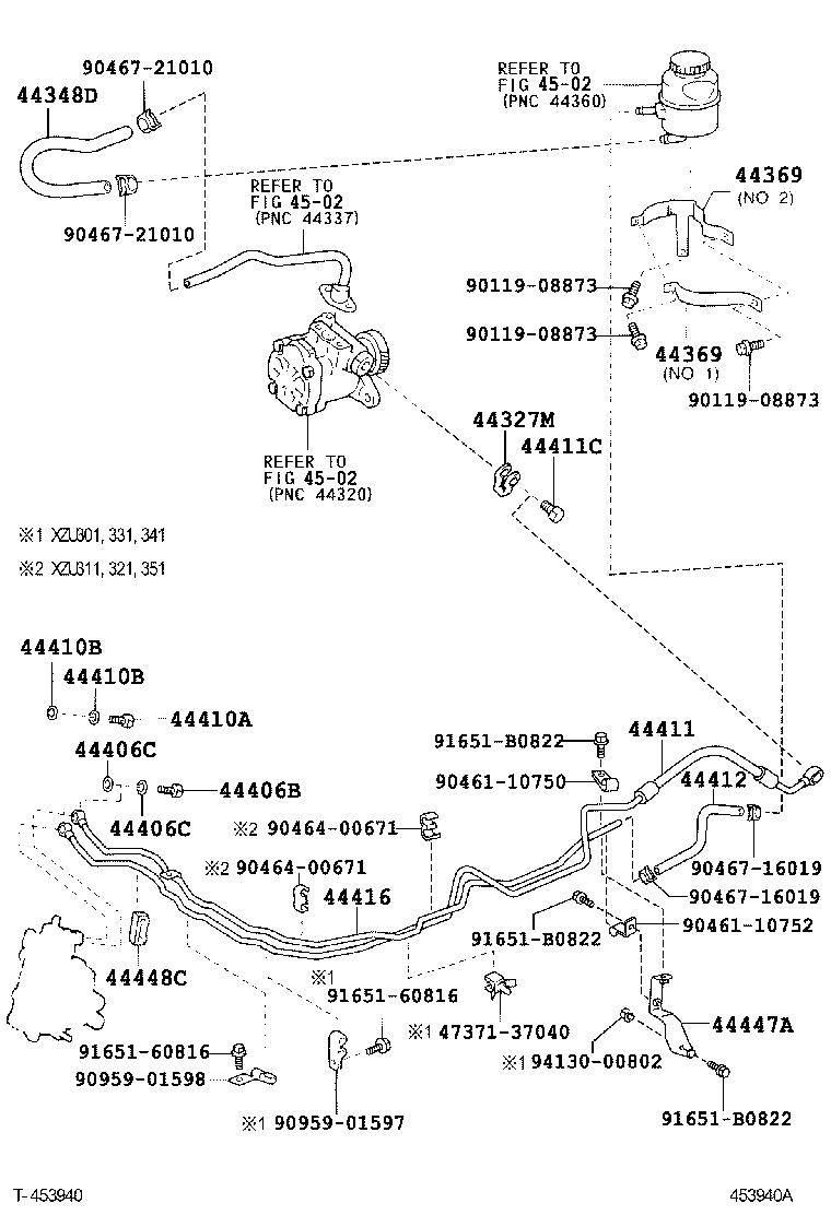 44348-37121 HOSE, OIL RESERVOIR TO PUMP, NO.2 product image