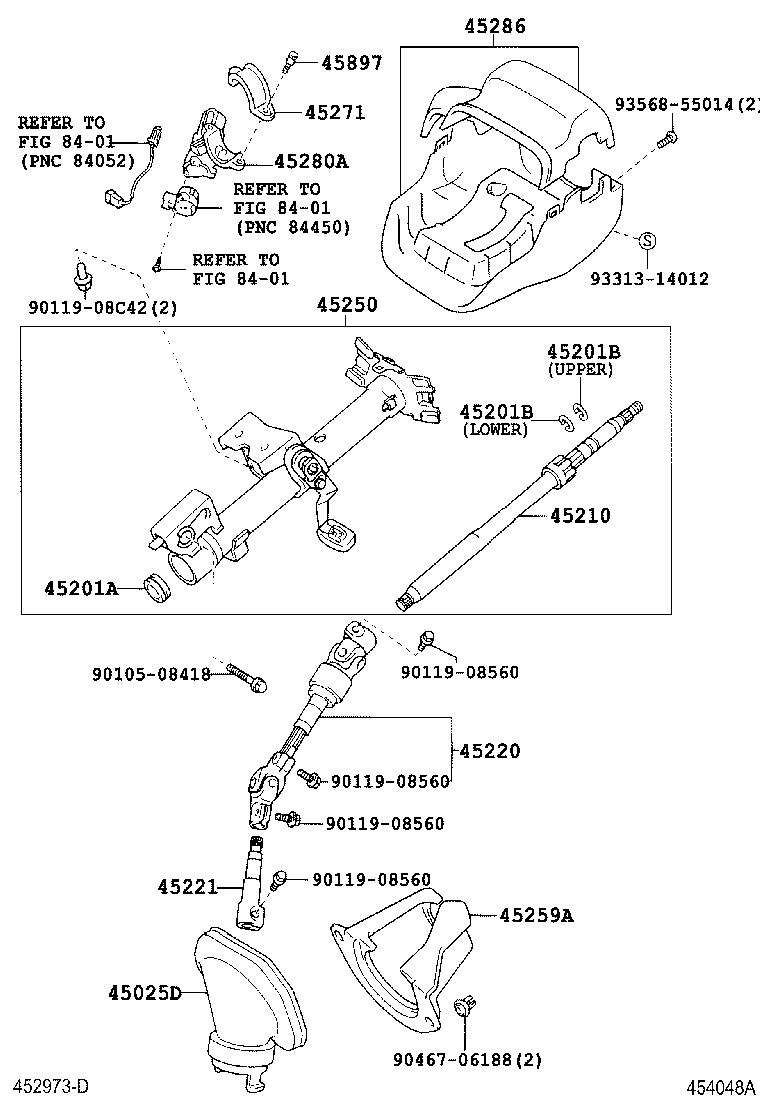 45220-44010 SHAFT ASSY, STEERING INTERMEDIATE product image