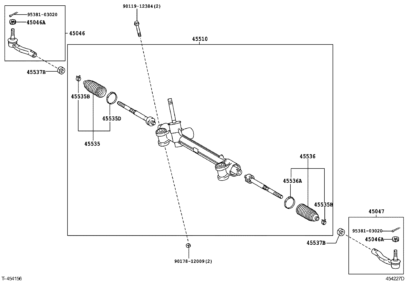 90179-14019 NUT, RACK END LOCK product image