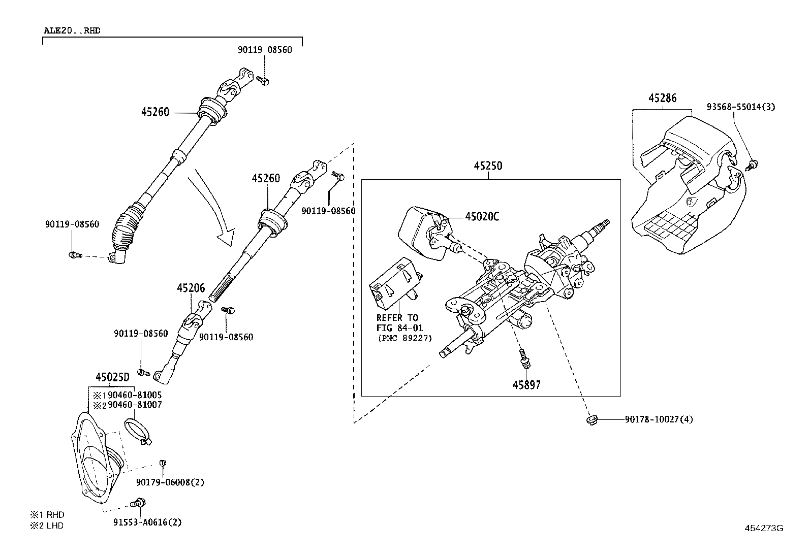 45210-22291 SHAFT ASSY, STEERING MAIN product image