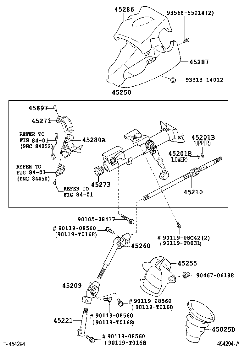 45025-0D030 COVER SUB-ASSY, STEERING COLUMN HOLE, NO.1 product image