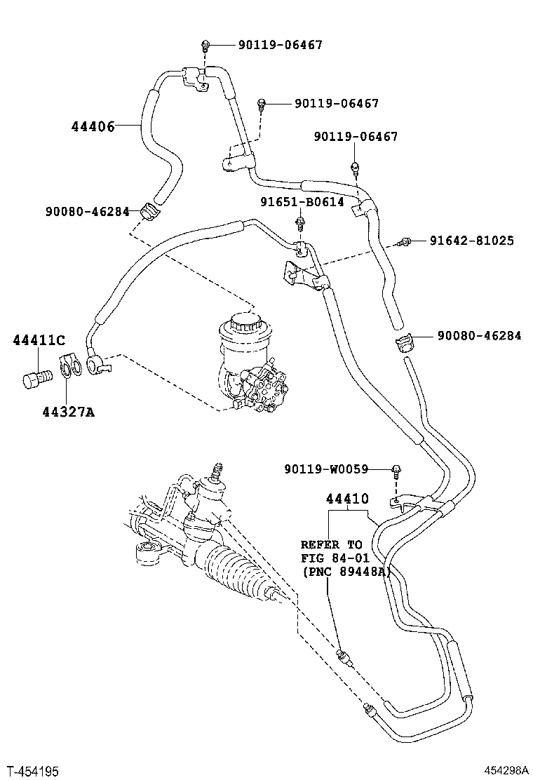 44348-05090 HOSE, OIL RESERVOIR TO PUMP, NO.1 product image