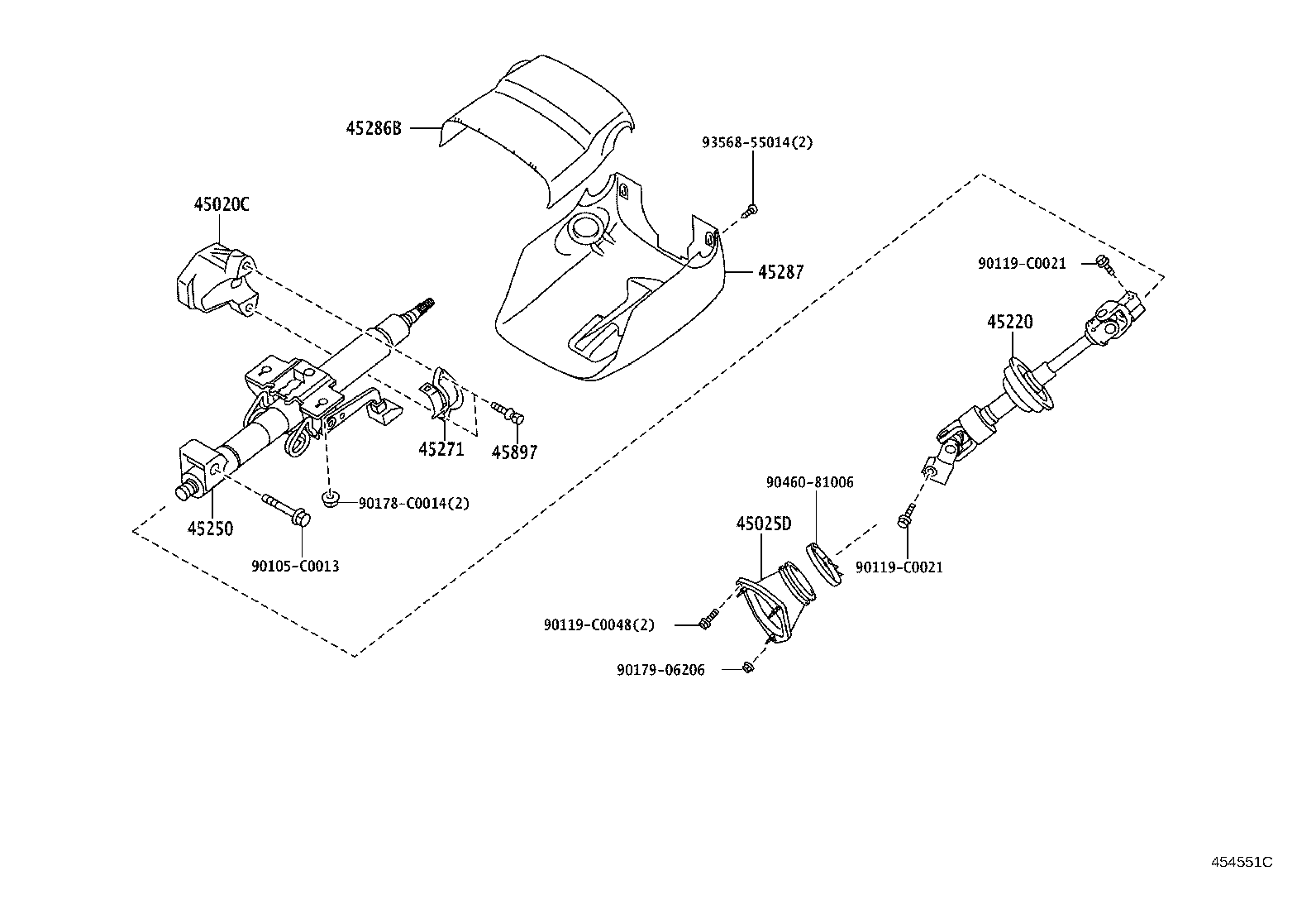 45220-06180 SHAFT ASSY, STEERING INTERMEDIATE product image