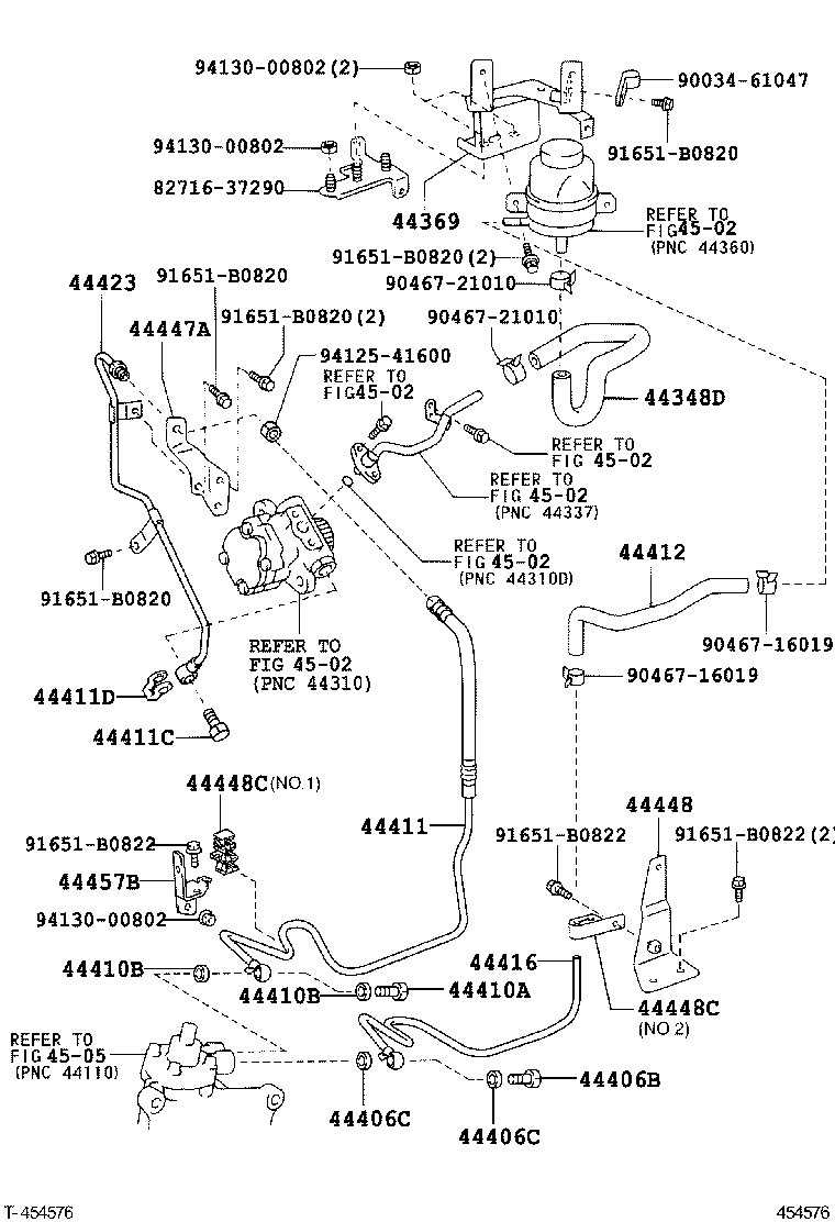 44348-37410 HOSE, OIL RESERVOIR TO PUMP, NO.2 product image