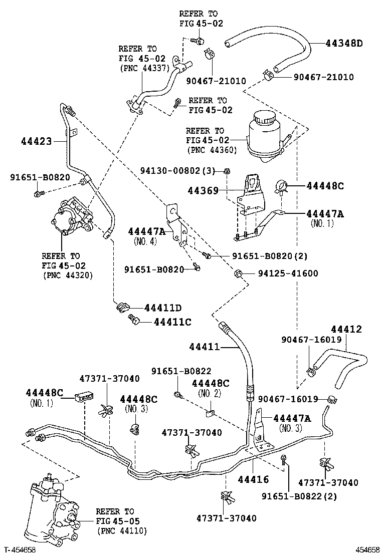 44348-37410 HOSE, OIL RESERVOIR TO PUMP, NO.2 product image