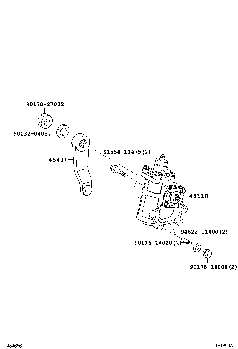 44110-37172 GEAR ASSY, POWER STEERING product image