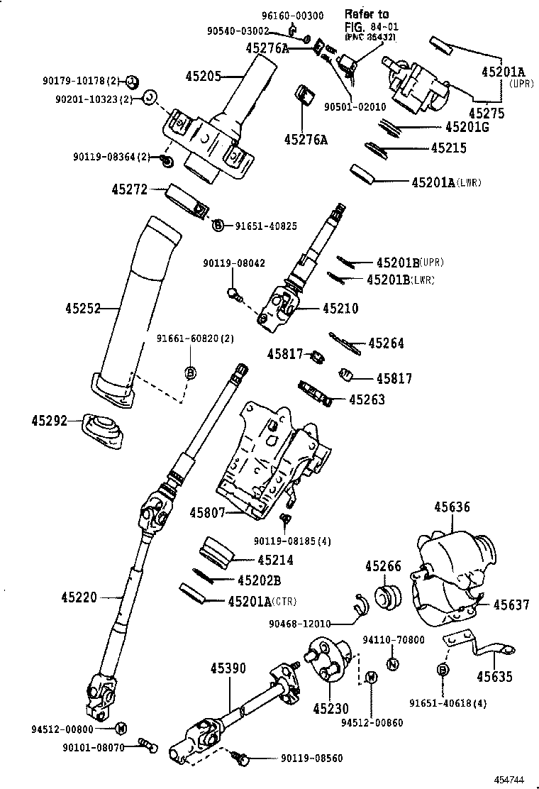 45220-28080 SHAFT ASSY, STEERING INTERMEDIATE product image